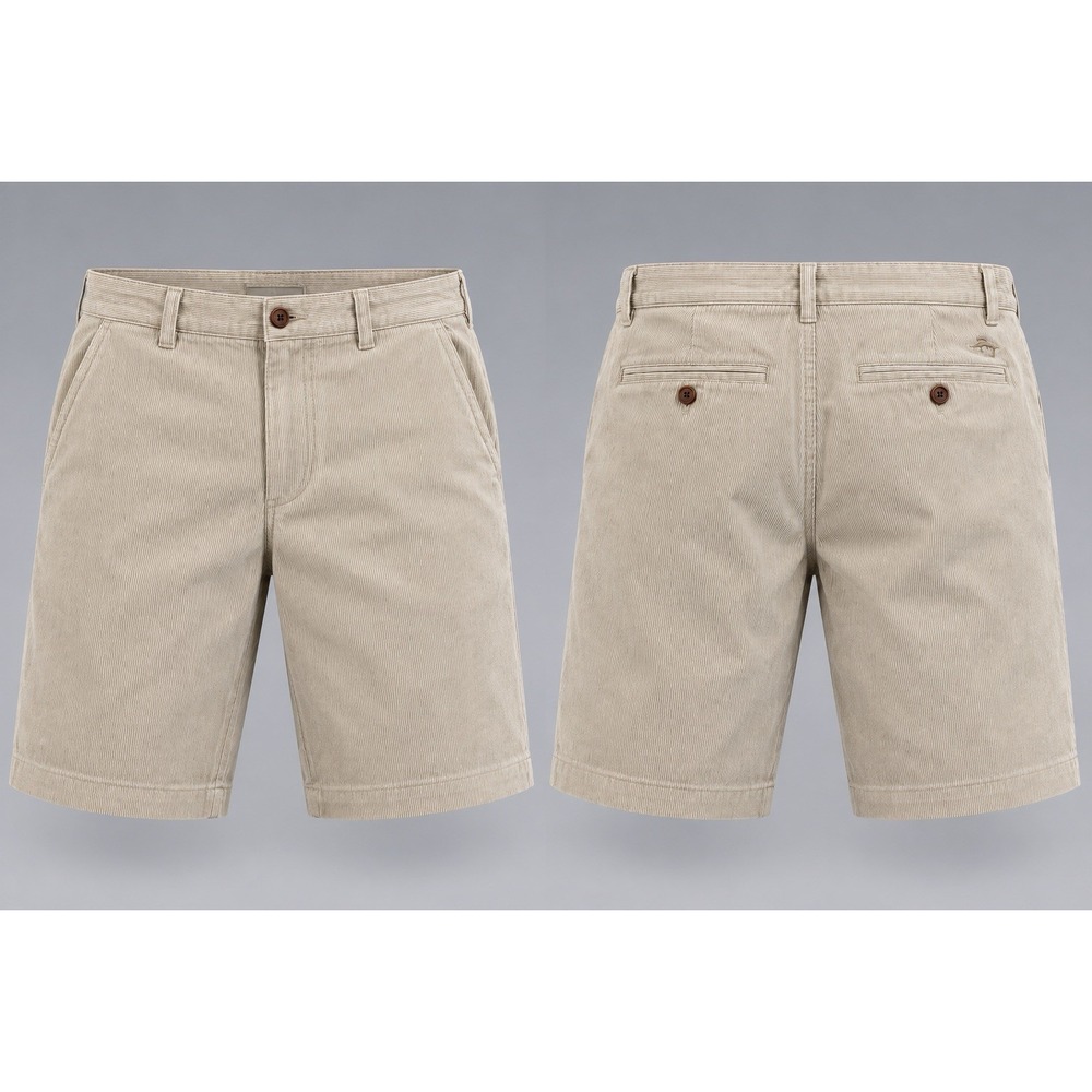Tommy Bahama Linen Blend Chino Shorts Men 34x7 tan microstipe Herringbone Beach